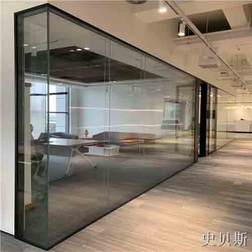 惠城双层12mm全景玻璃隔断墙结构图